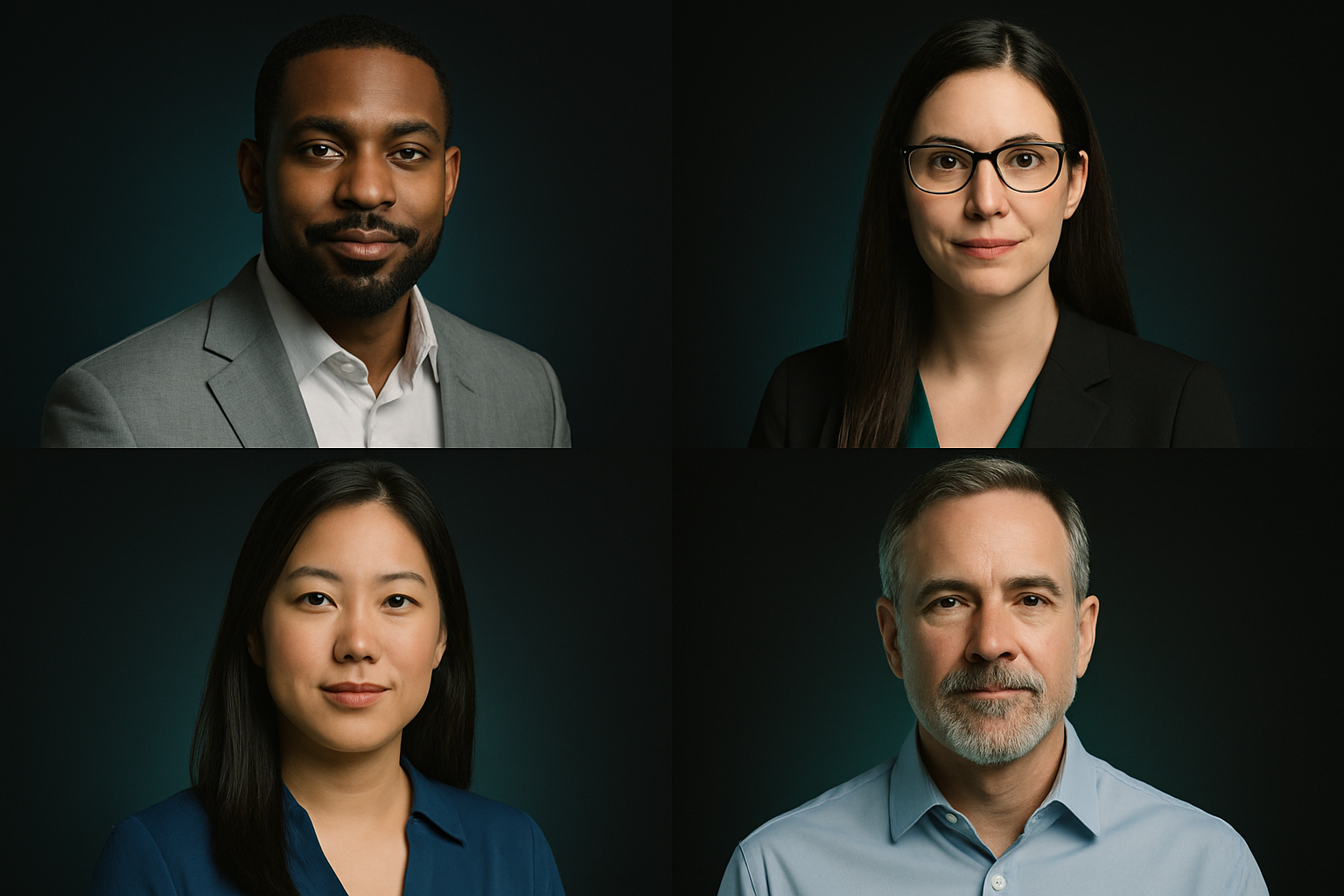 Portraits of diverse engineering professionals